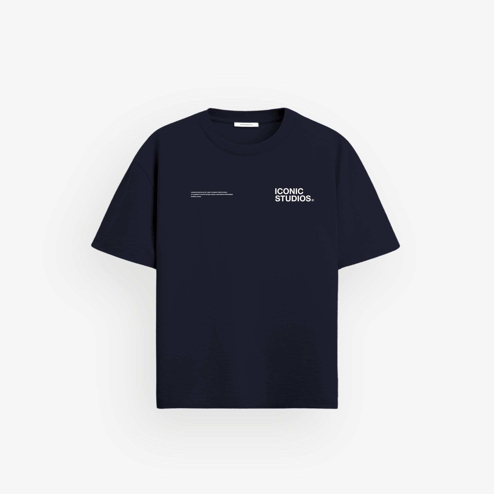 Premium Oversized Shirt French Navy · Iconic