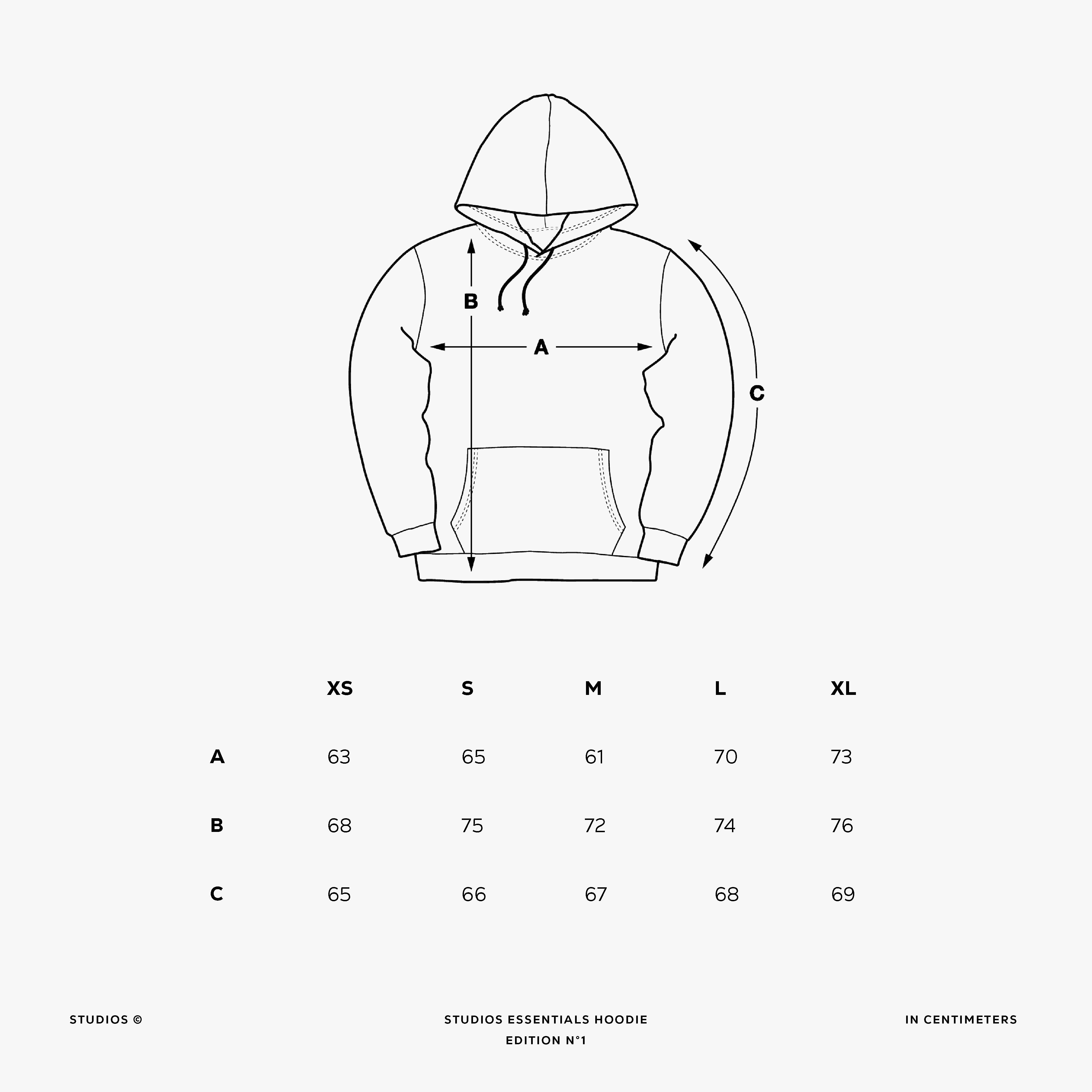 PHBM· Studios Essentials Hoodie N°1 Black · 23X138-1