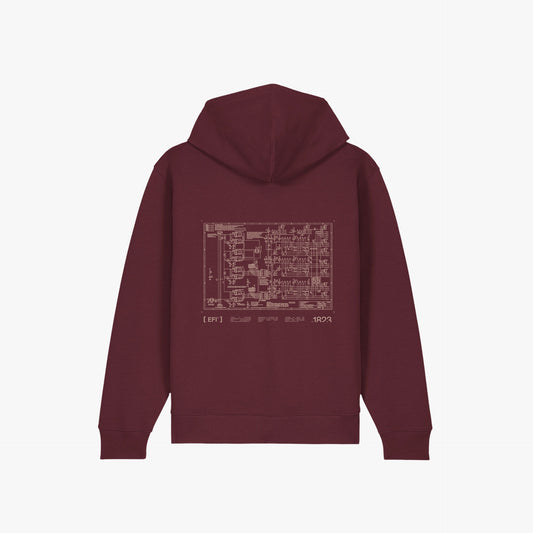 Iconic Zip Hoodie Velvet Wine