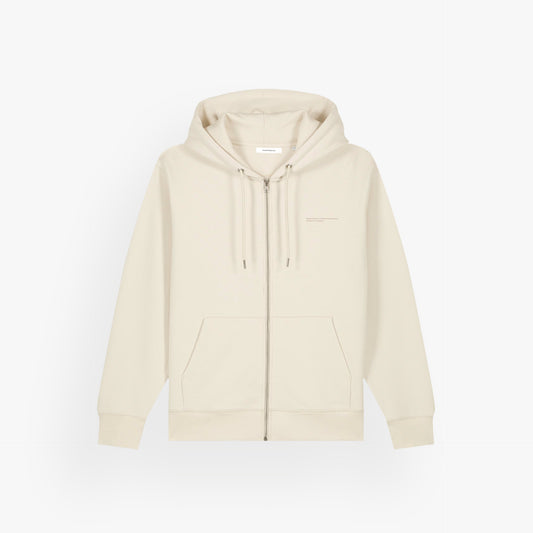 Iconic Zip Hoodie Raw Ivory