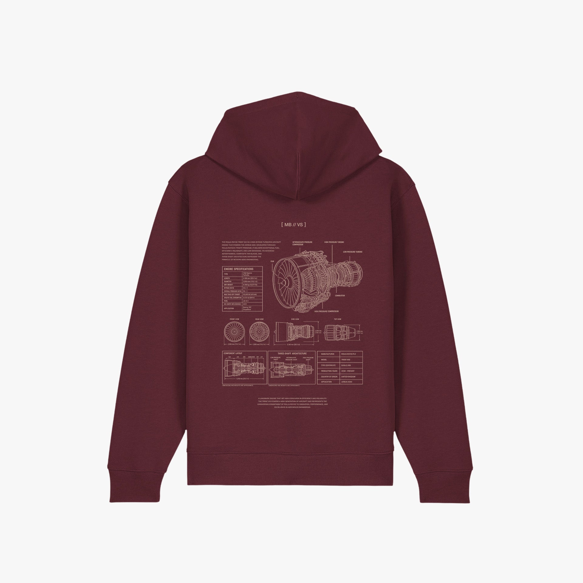 Iconic Zip Hoodie Velvet Wine