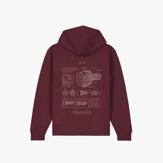 Iconic Zip Hoodie Velvet Wine